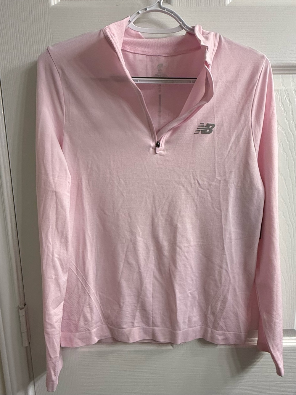 New Balance Women's Pale Pink Quarter Zip Hoodie